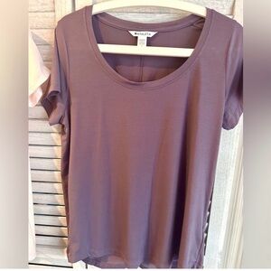 Athleta Purplish Gray Short Sleeve Active Tee Small